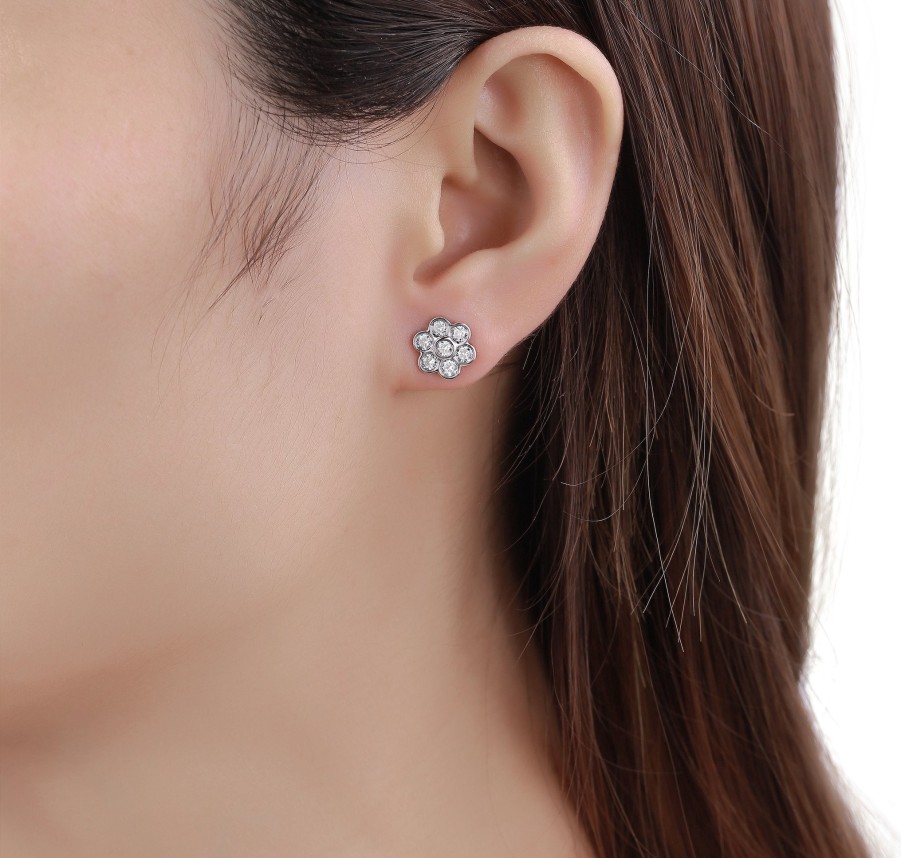 Earrings Smiling Rocks | Essentials 0.78Ct Petite Earrings E-00409Wht