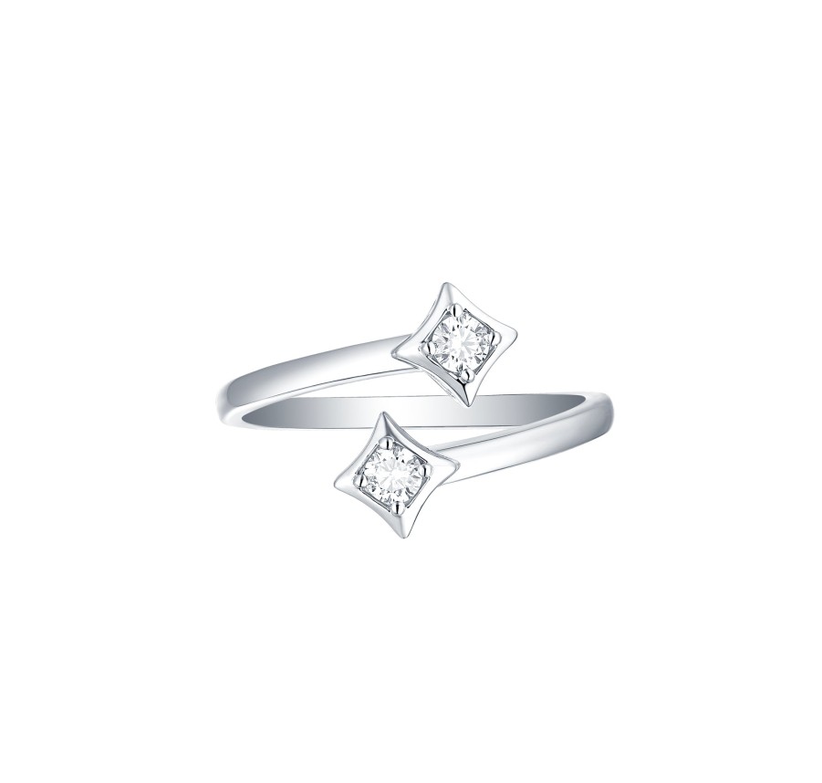 Rings Smiling Rocks | Sparkle 0.20Ctw Lab Grown Diamond Ring R-00605Wht