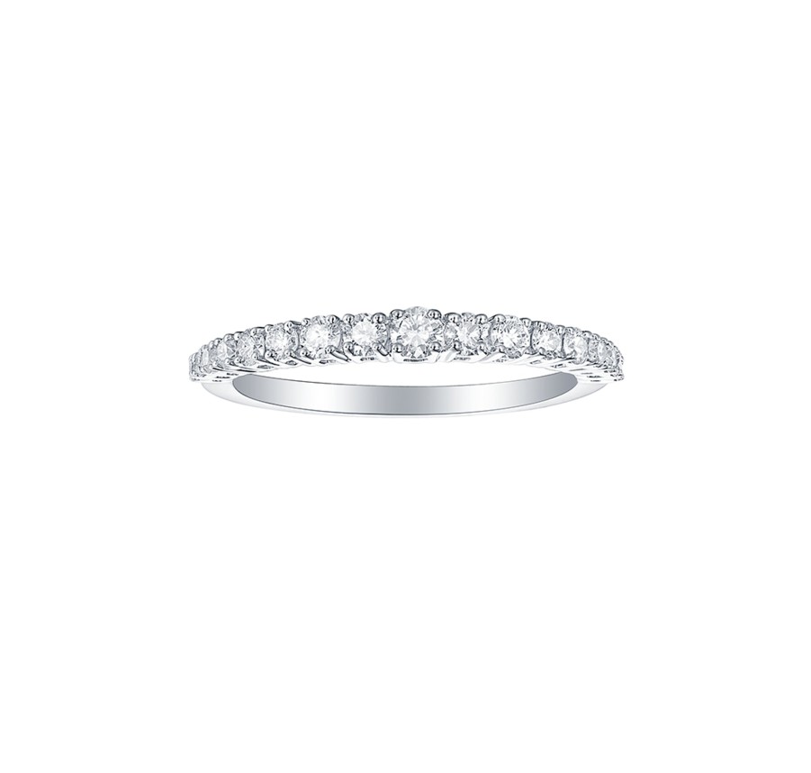 Rings Smiling Rocks | Lab Grown Diamond 0.47Ctw Half Eternity Band R-01737Wht