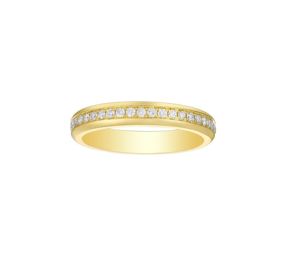 Rings Smiling Rocks | Lab Grown Diamond 0.67Ct Men'S Band R-03070Wht Yellow Gold