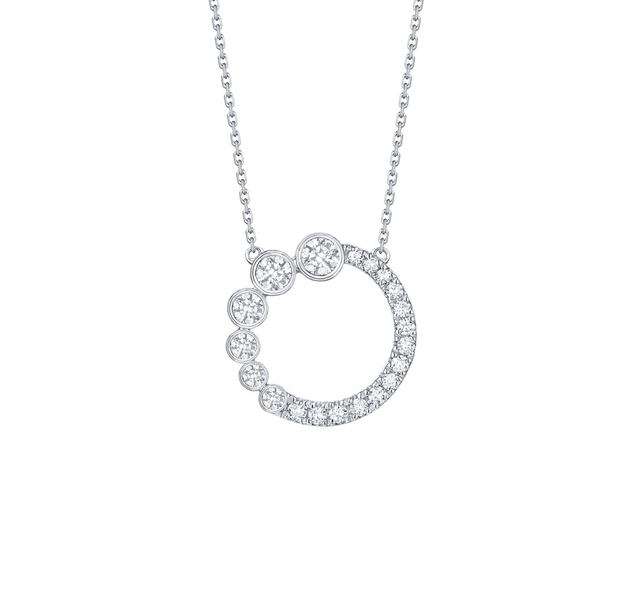 Necklaces Smiling Rocks | Bubbly 0.42Ct Lab Grown Diamonds Necklace Nl-00375Wht