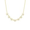 Necklaces Smiling Rocks | Station Star 0.37Ctw Lab Grown Diamonds Necklace Nl-00696Wht Yellow Gold