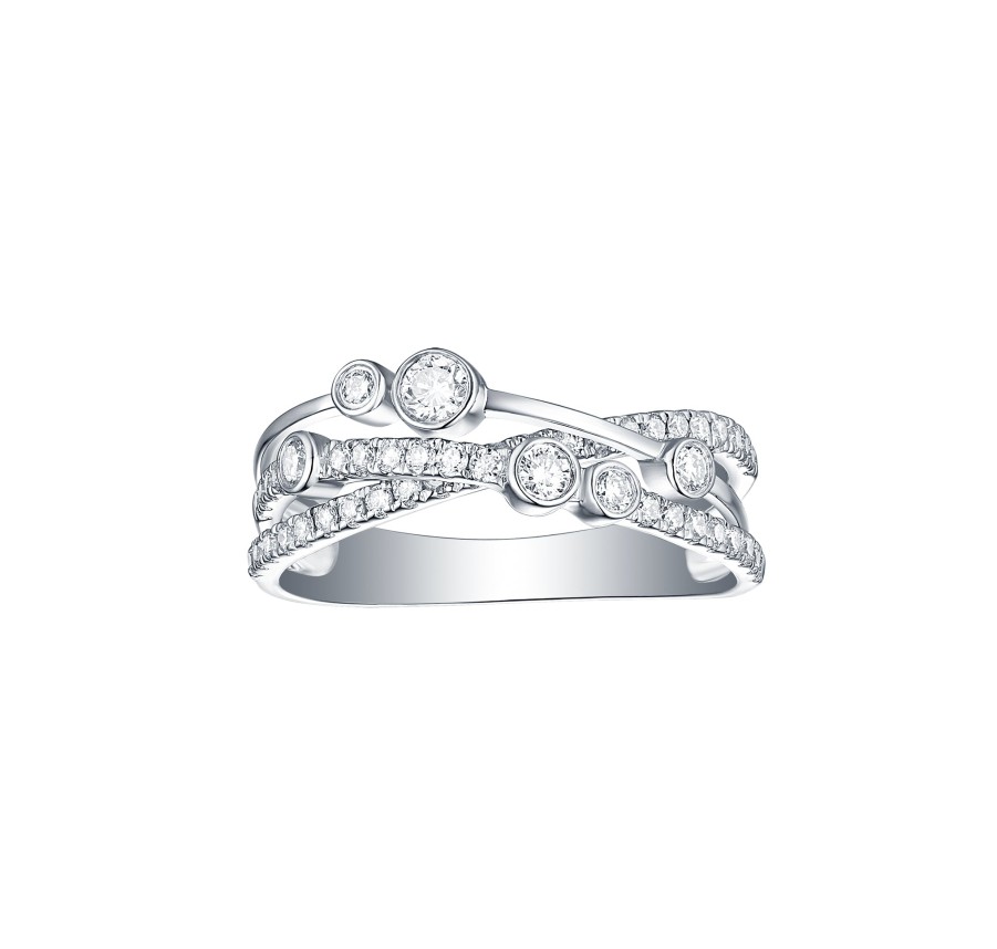 Rings Smiling Rocks | Bubbly 0.48Ct Lab Grown Diamonds Ring R-00322Wht