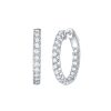 Earrings Smiling Rocks | Essentials 1Ct Classic Inside-Out Diamond Hoops E-00111Wht